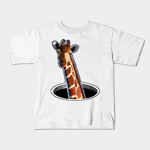 Giraffe Front & Back Kids T-Shirt by CleggEmporium